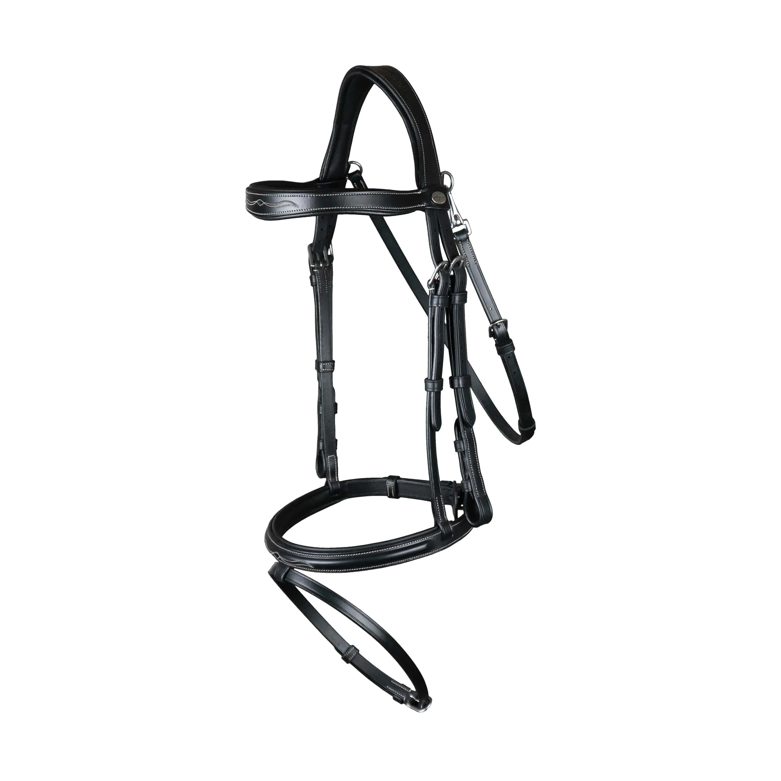 Dy'on Working Collection Fancy Flash Noseband Bridle - Black
