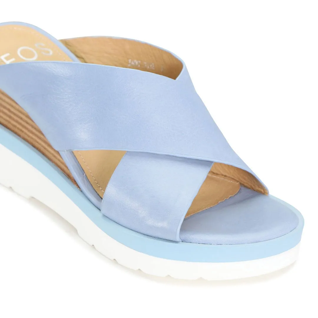 JADY LEATHER CROSSOVER SANDAL LEATHER