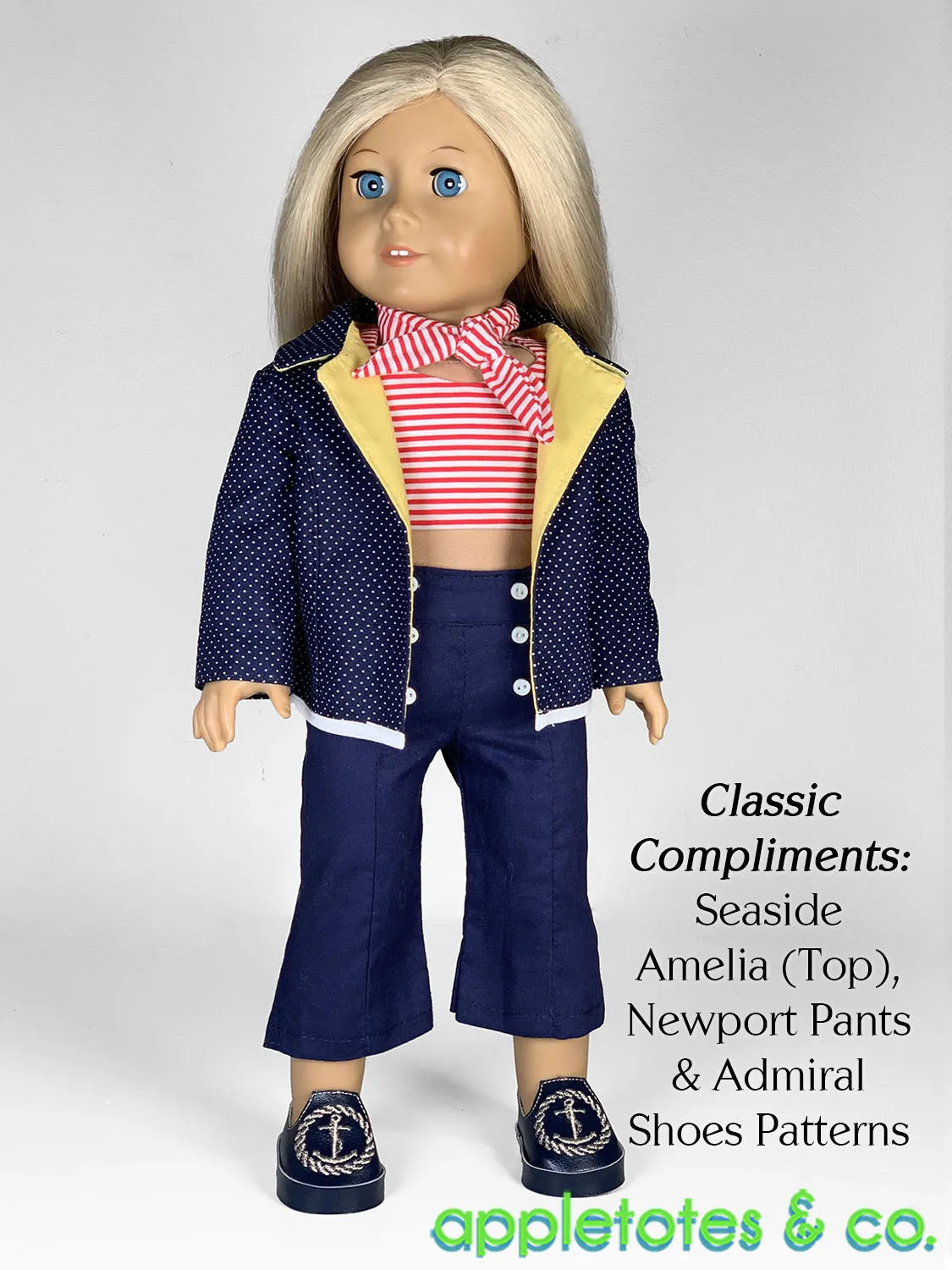 Reversible Cher Jacket 18 Inch Doll Sewing Pattern