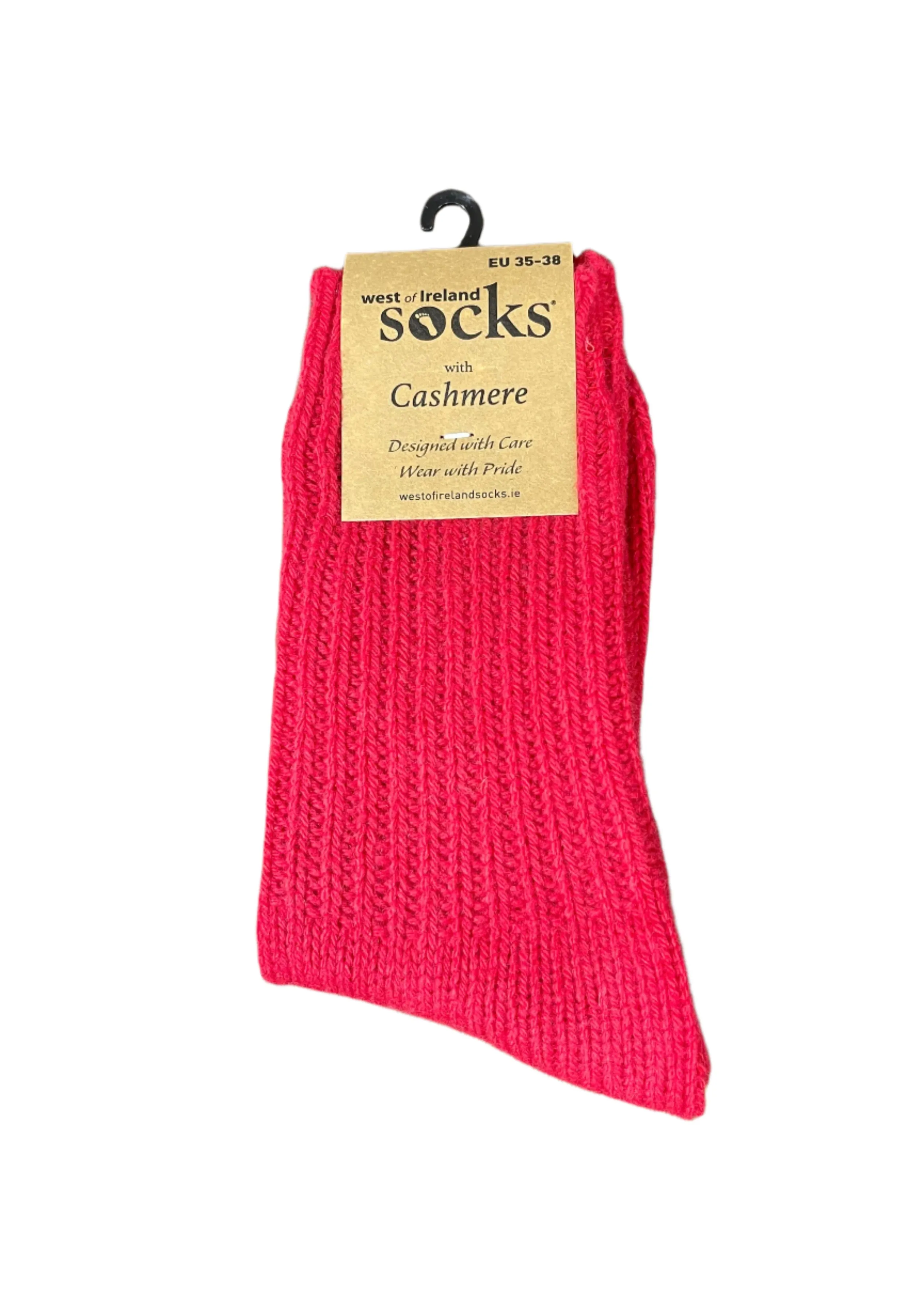 West of Ireland Cashmere Socks | Red